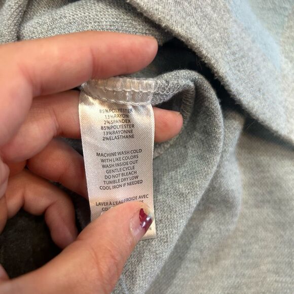 Beach Lunch Lounge Women’s Large Blue Gray Long Sleeve Button Down Shirt - Picture 6 of 7